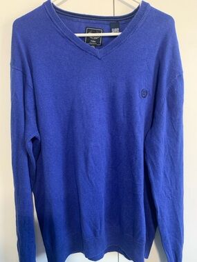 Chaps Royal Blue Cotton-Cashmere Blend Sweater